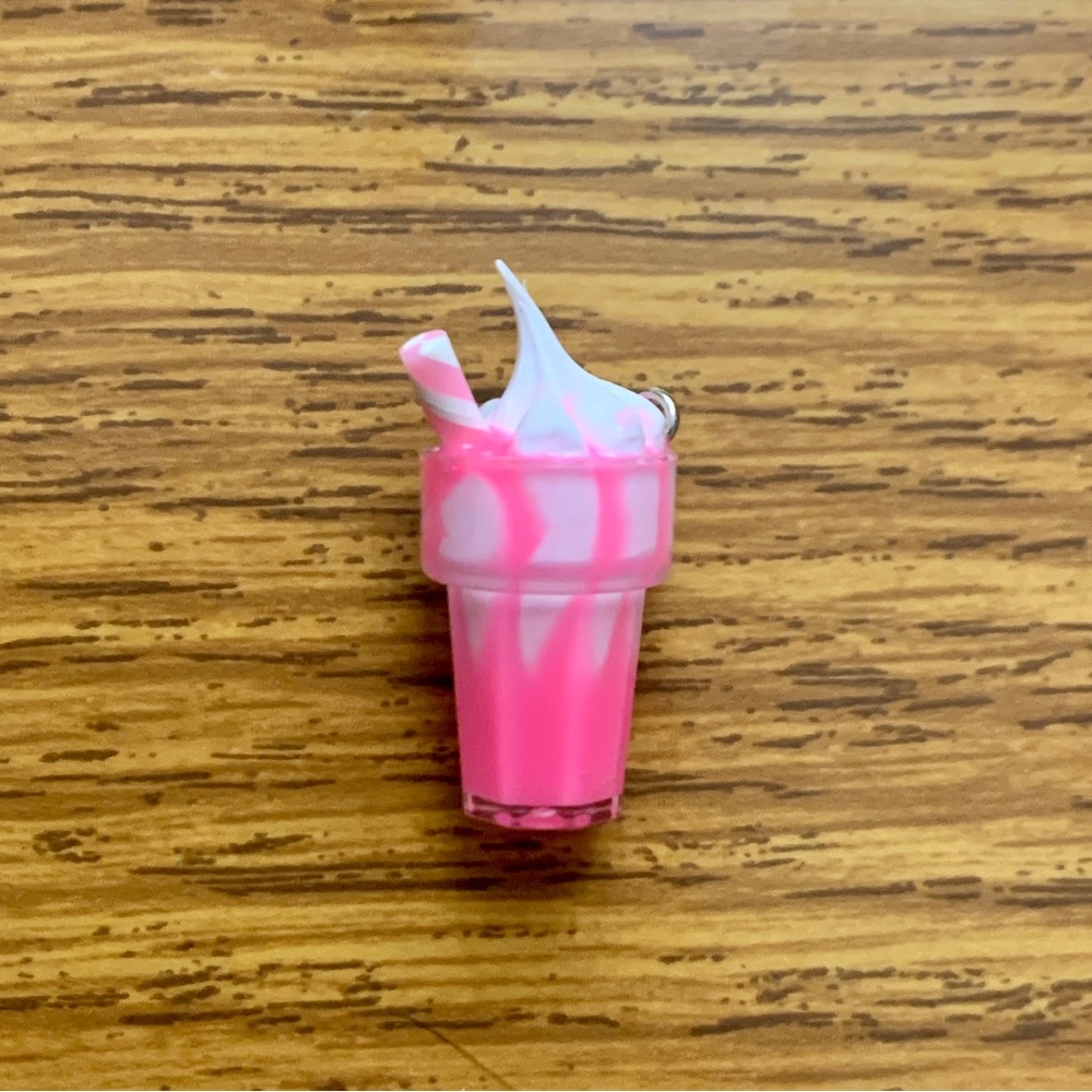 Pink Milkshake Charm Pendant